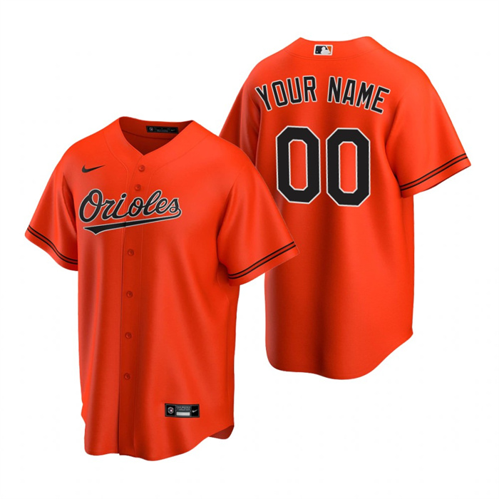 Youth Baltimore Orioles Active Player Custom Orange Cool Base Stitched Baseball Jersey